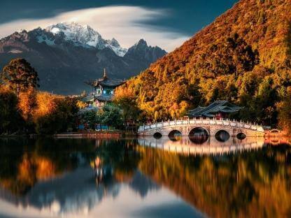Autumn in the mountains in China