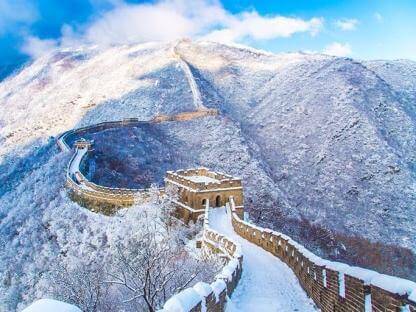 the Great Wall of China in winter