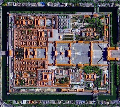 Beijing's Forbidden City as seen from the air
