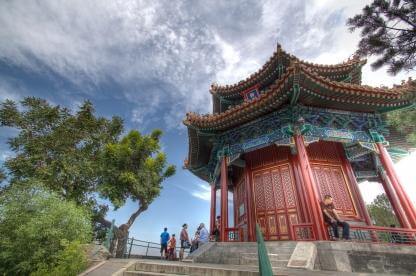 pavilion at one of the peaks of Jingshan Hill