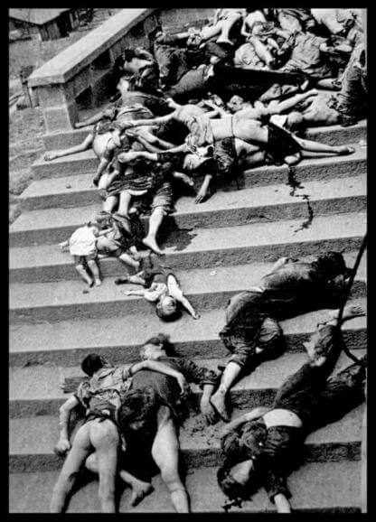 dead bodies of Chinese civilians that were massacred in Nanjing by Japanese soldiers