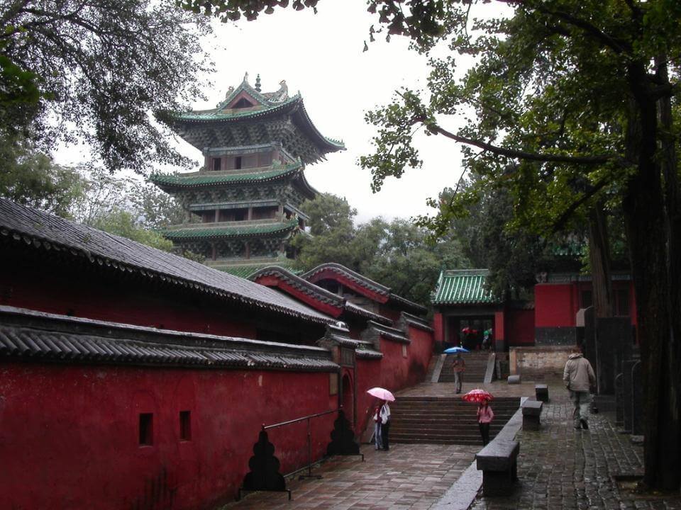 inside view near the walls of the main temple complex of the Shaolin Monastery
