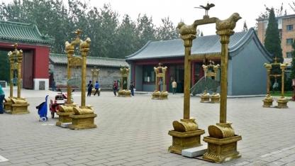courtyard at the building complex of the Divine Music Administration