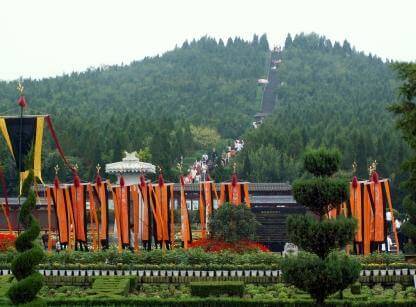 the still unexcavated burial mound at Qin Shi Huang's Mausoleum Site Park