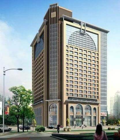 outside view of the Jinze International Hotel in Yan'an