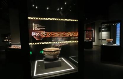 Yangshao pottery on display at the museum