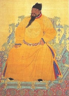 portrait painting by an anonymous court artist of Zhu Di, the Yongle Emperor