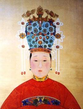 the official imperial portrait of Ming dynasty Empress Dowager Xiaojing