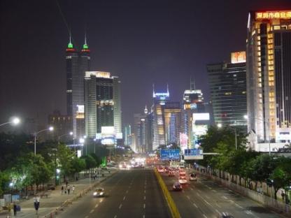 Night view of modern Shenzhen