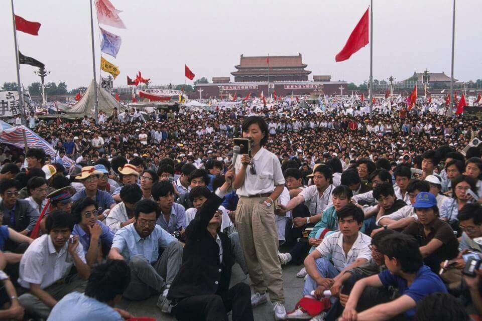 students during the Tiananmen Square protests of 1989