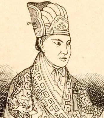 contemporary drawing of Hong Xiuquan (the leader of the Taiping Rebellion) around AD 1860