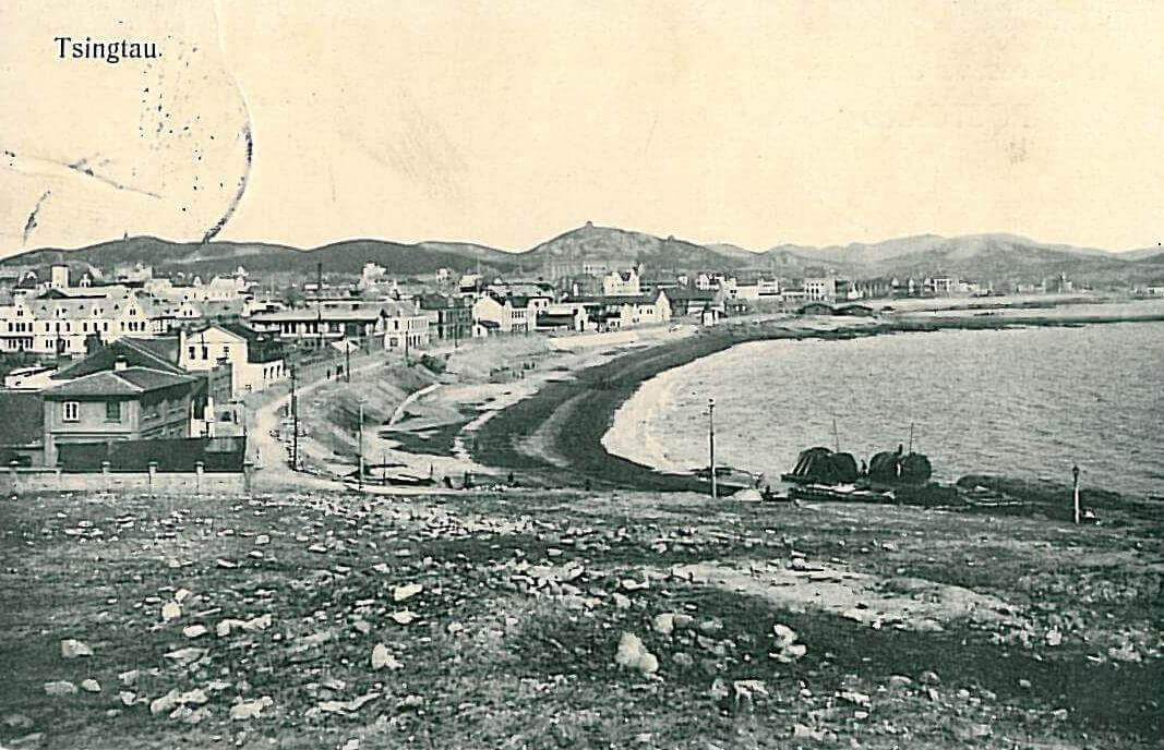historical postcard of Tsingtau (ca. AD 1909)
