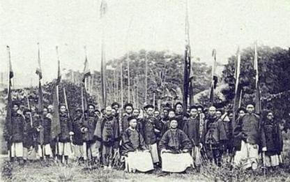 photo of Qing army soldiers during the Sino-French War