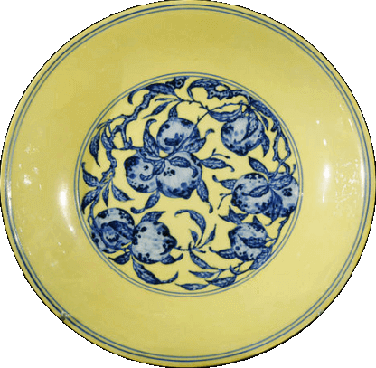 glazed porcelain plate from the reign period of the Yongzheng Emperor