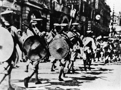 the National Revolutionary Army enters Wuhan in 1927 during the Northern Expedition