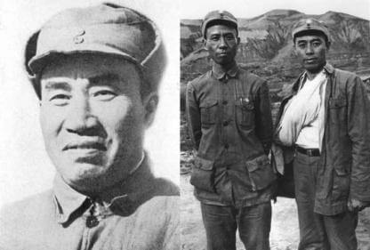 Left: the Chinese Red Army leader Zhu De in the 1930s Right: the Chinese communist leaders Liu Shaoqi and Zhou Enlai (from left)