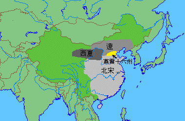 the small yellow area in this map shows the Sixteen Prefectures