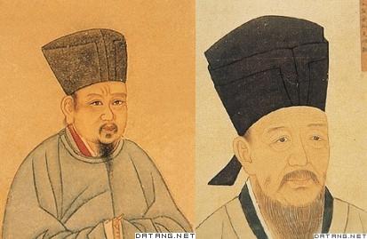 Left: the philosopher Zhang Zai Right: the philosopher Cheng Hao