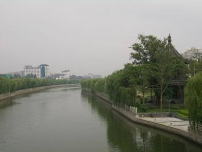 old channel of the historic Grand Canal near Yangzhou's historical center