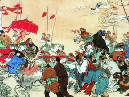painting depicting action during the Huang Chao Rebellion